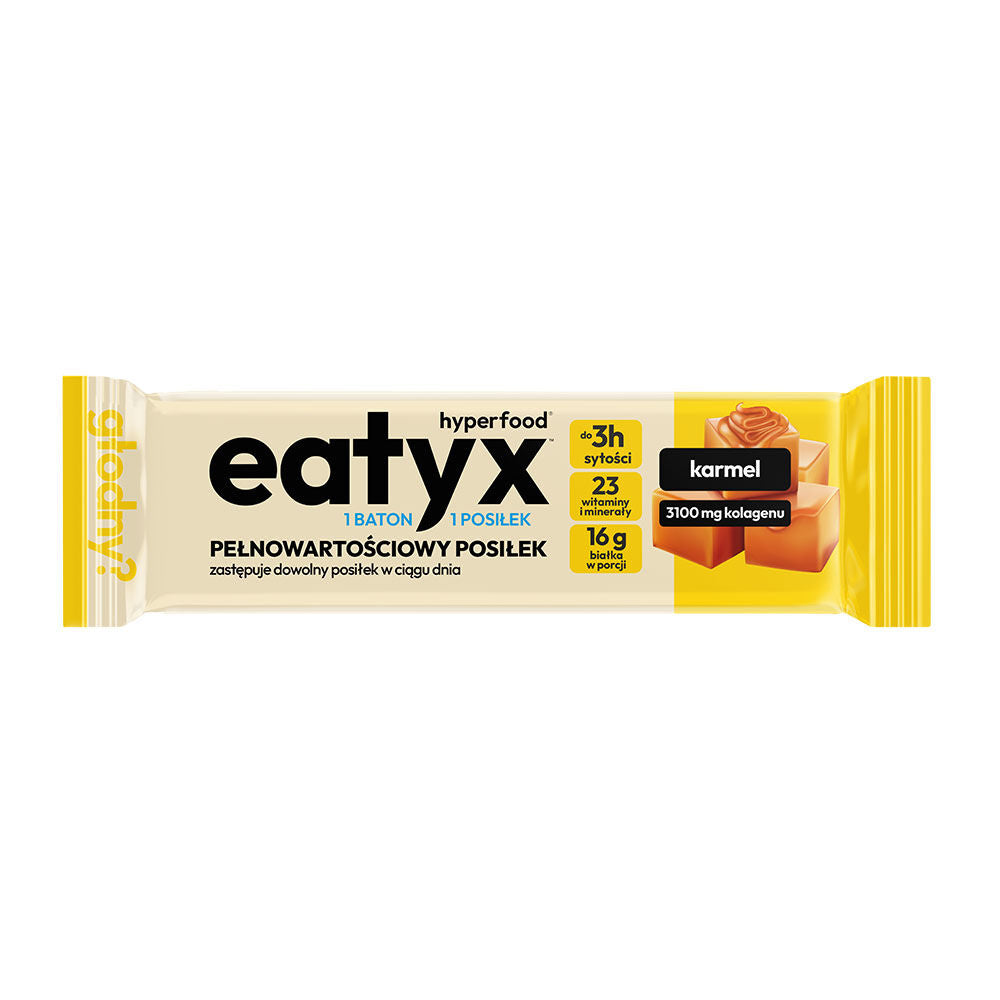 Eatyx Pełnowartościowy posiłek w formie batona z nadzieniem karmelowym i ciemną czekoladą 60 g. /szt.